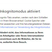 Inkognito Fenster in Google Chrome