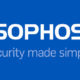 Sophos Logo auf blauem Hintergrund